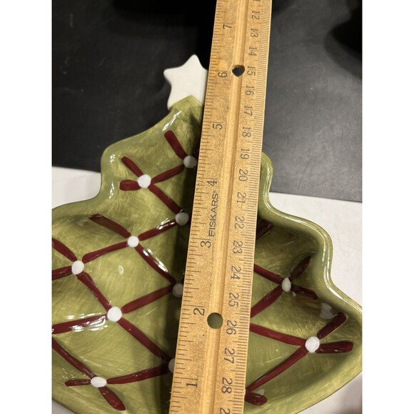 Pottery Barn Seasons Greetings Christmas Tree Candy Nut Bowl Dish Set Of 4 - Picture 8 of 16